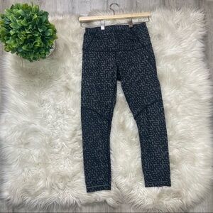 Lululemon All Sport‎ Crop Legging Heathered Net Pop Black Multi Luxtreme